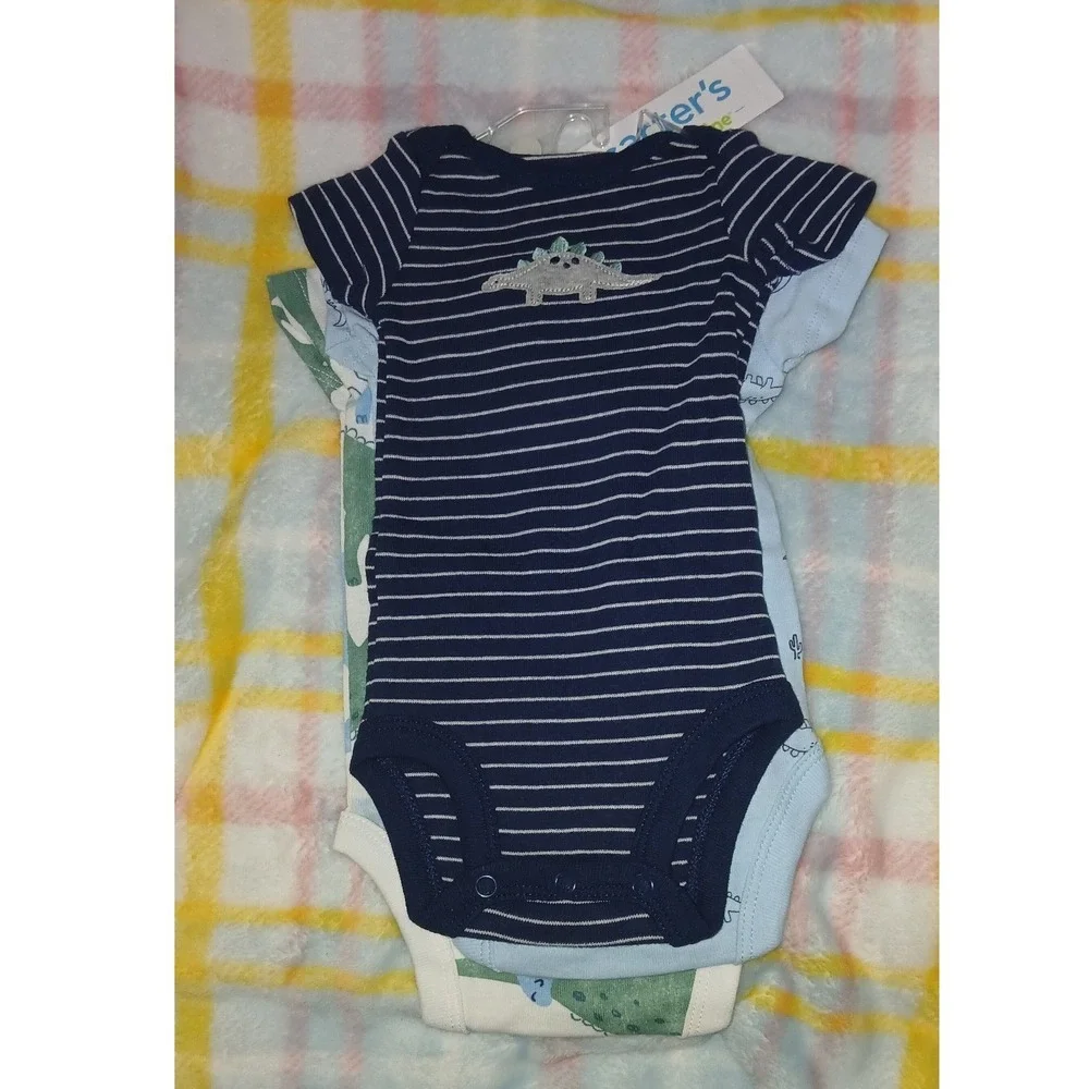 Baby Boy Lot Carters Puma NB 0-3M Bodysuits Romper Socks 13pc (some are NWT)